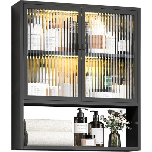 Ivy Bronx Bathroom Wall Medicine With Glass Doors